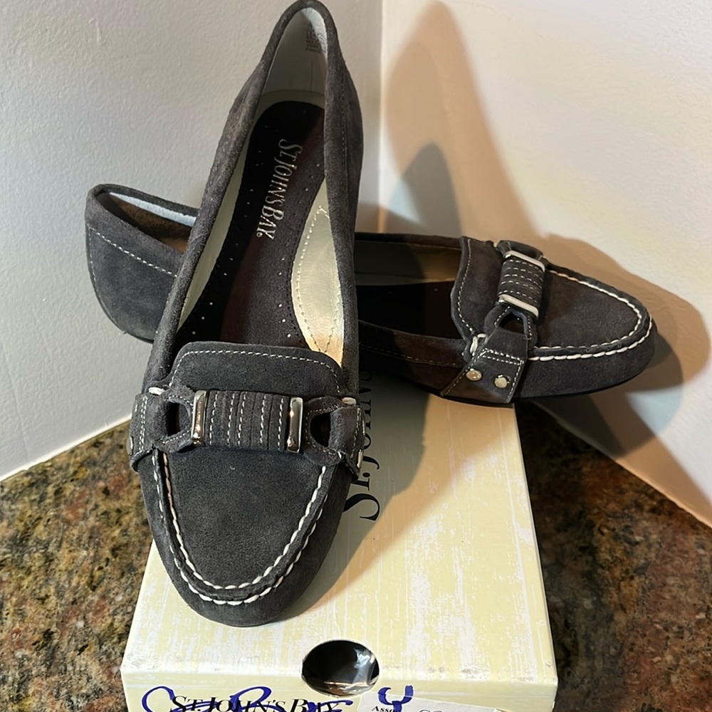 St. John’s Bay women’s grey suede flats